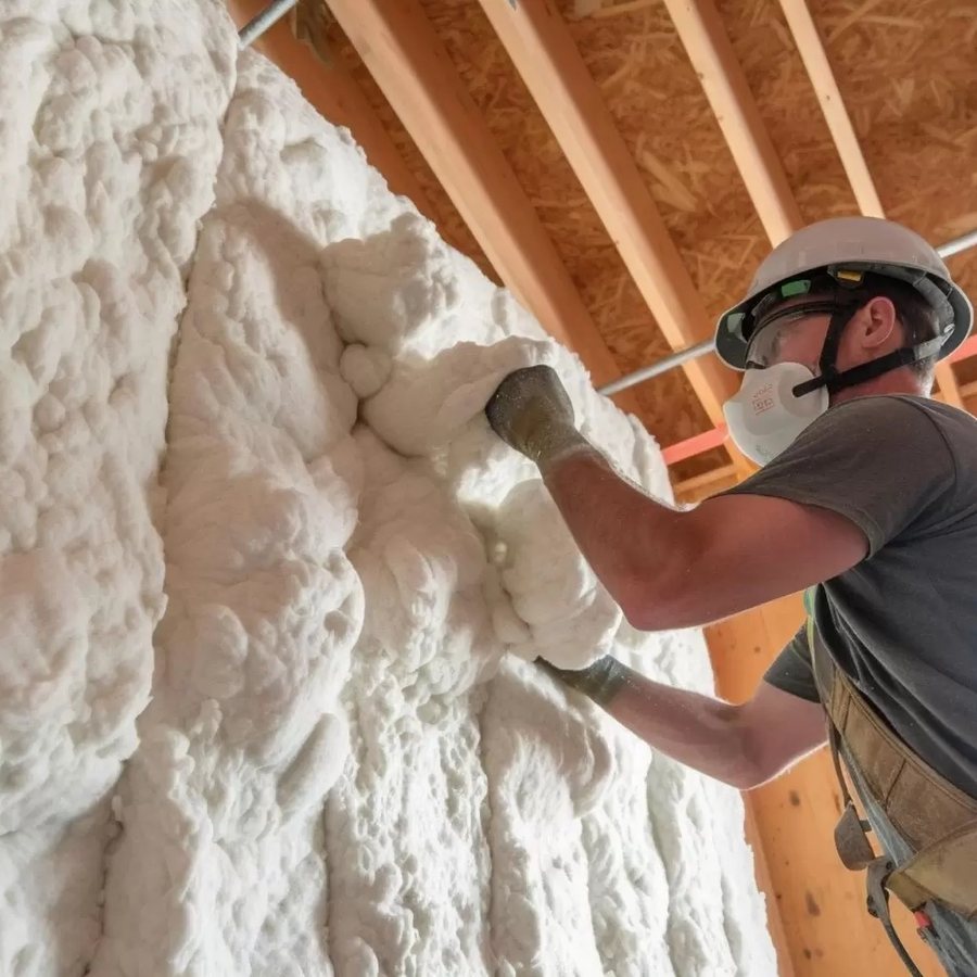 Insulation jobsite: foam detail